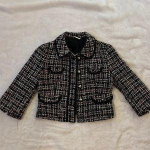 Express tweed crop blazer 3/4 sleeves size 4